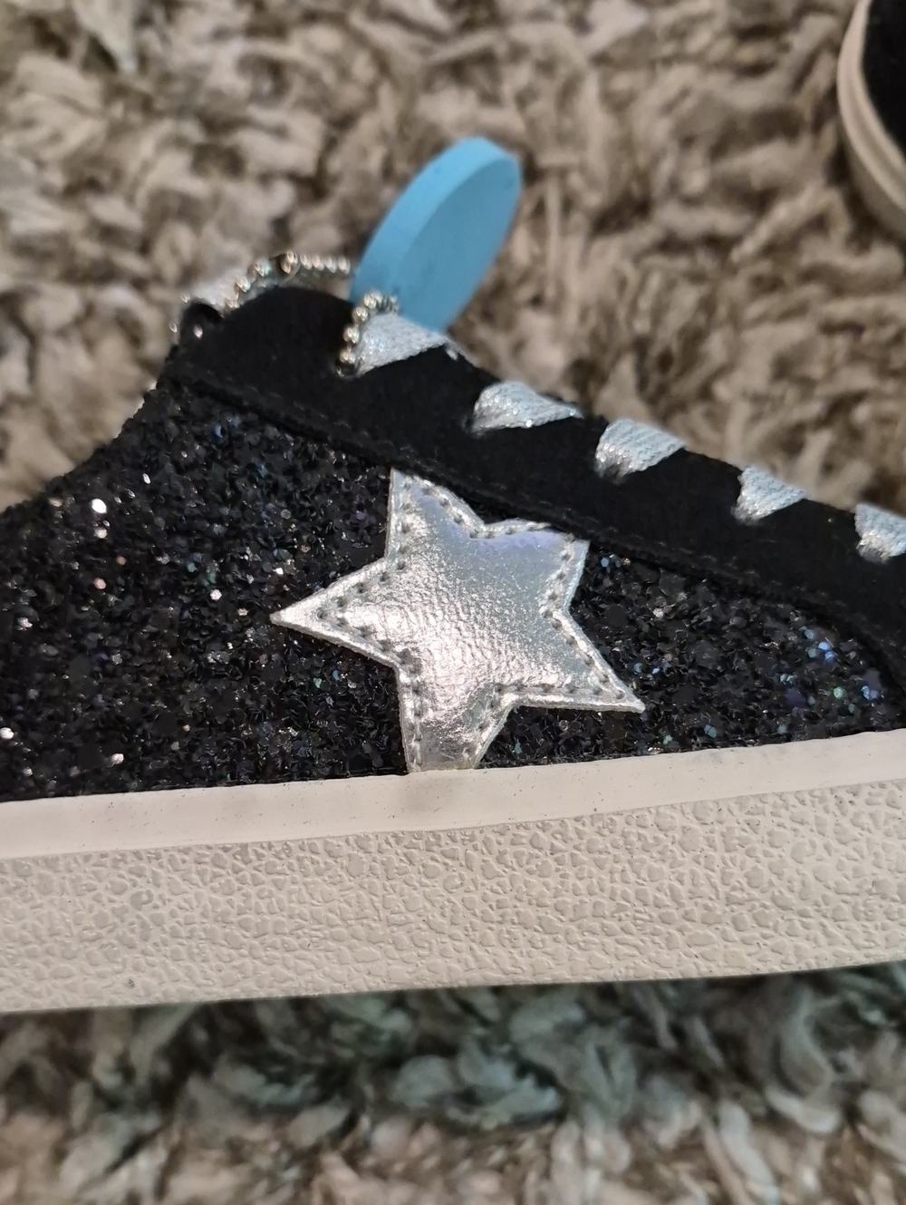 Vintage Havana Ramona Black Glitter Sneakers - Picture 4 of 9